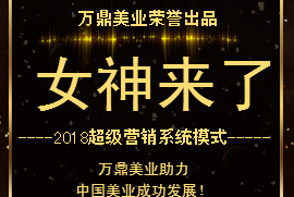 萬(wàn)鼎美業(yè)【女神來(lái)了】超級(jí)營(yíng)銷模式震撼發(fā)布