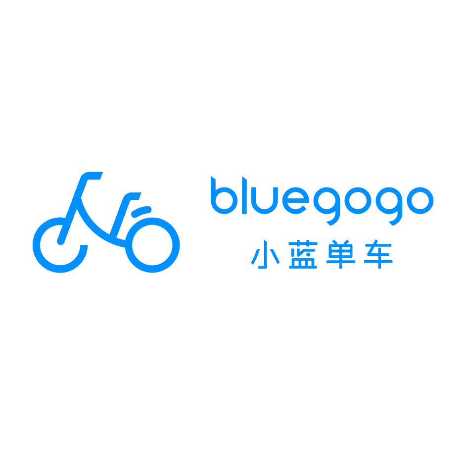蓝色自行车标志图片