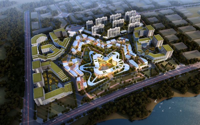 产业聚集新高地 对外开放主窗口 改革创新试验田 园区鸟瞰图 产业配套